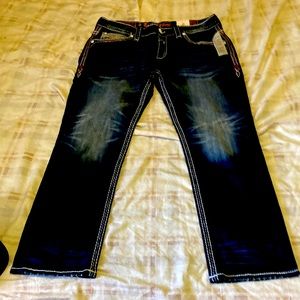 New with tags Rock Revival men’s jeans size 36X32 or 36 regular